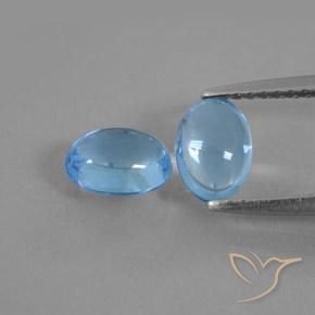 2.10ctw Natural Azul Suíço Topázio, oval, Transparente, Photo A