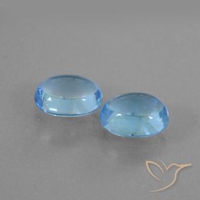 Pedras preciosas de Topázio Azul Suíço natural de 2.12 ct, oval, Transparente