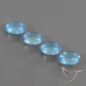 4.29ctw Natural Azul Suíço Topázio, oval, Transparente