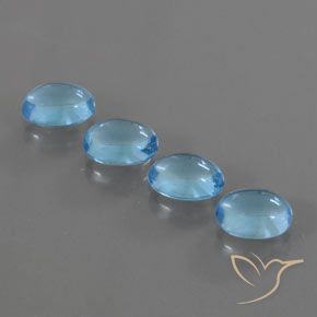 4.12ctw Natural Azul Suíço Topázio, oval, Transparente