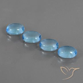 4.30ctw Natural Azul Suíço Topázio, oval, Transparente