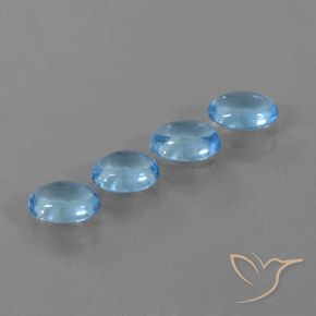 Pedras preciosas de Topázio Azul Suíço natural de 3.57 ct, oval, Transparente