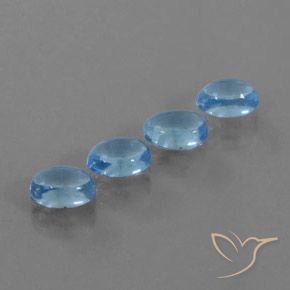 Pedras preciosas de Topázio Azul Suíço natural de 4.65 ct, oval, Transparente