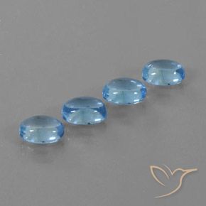 Pedras preciosas de Topázio Azul Suíço natural de 4.65 ct, oval, Transparente