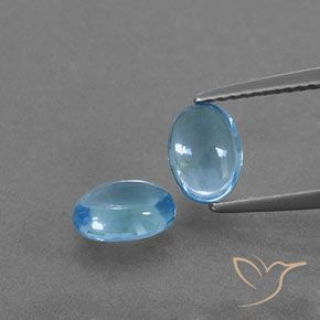 Pedras preciosas de topázio azul suíço natural de 1,89 ct, corte oval, transparente