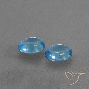 Pedras preciosas de Topázio Azul Suíço natural de 1.88 ct, oval, Transparente