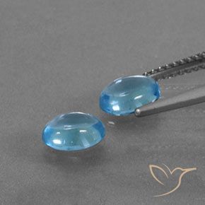 Pedras preciosas de Topázio Azul Suíço natural de 1.88 ct, oval, Transparente