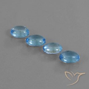 3.95ctw Natural Azul Suíço Topázio, oval, Transparente