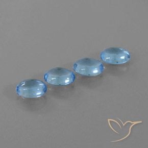 Pedras preciosas de Topázio Azul Suíço natural de 4.01 ct, oval, Transparente