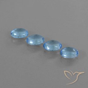 Pedras preciosas de Topázio Azul Suíço natural de 4.01 ct, oval, Transparente