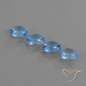 4.39ctw Natural Azul Suíço Topázio, oval, Transparente