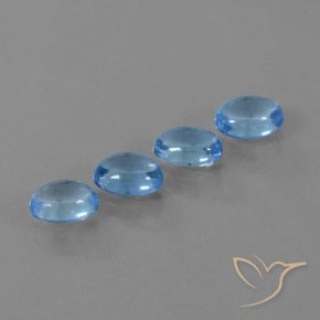 Pedras preciosas de Topázio Azul Suíço natural de 4.39 ct, oval, Transparente
