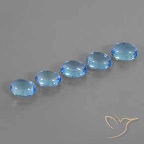 5.58ctw Natural Azul Suíço Topázio, oval, Transparente