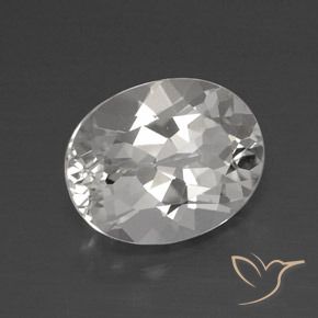 Topázio Branco claro Natural 4.13ct, oval, VVS-VS