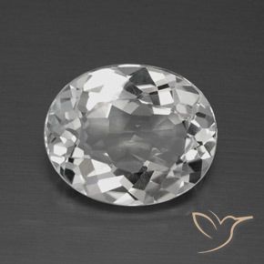 4.08ct Natural Branco claro Topázio, oval, VVS