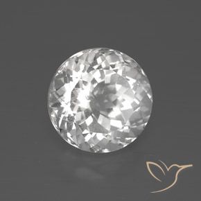 Topázio Branco claro Natural 5.22ct, Redondo, VS
