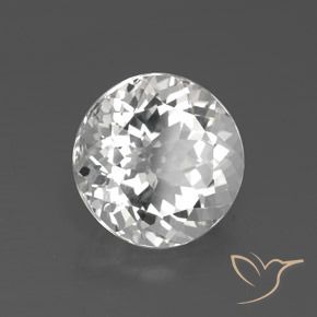 Topázio Branco claro Natural 4.34ct, Redondo, VVS-VS