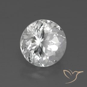 Topázio Branco claro Natural 3.58ct, Redondo, VVS