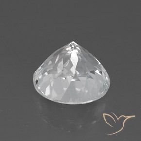 Topázio Branco claro Natural 3.58ct, Redondo, VVS