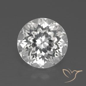 Topázio branco solto de 4,08 ct, corte redondo de 9,5 mm do Brasil, Photo A