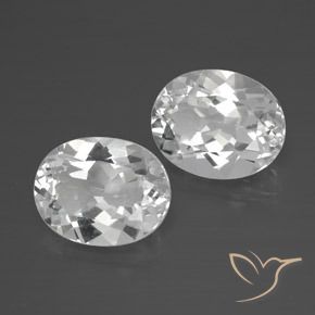 Pedras preciosas de Topázio Branco natural de 6.12 ct, oval, VVS-VS
