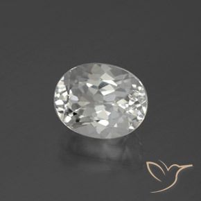 3.38ct Natural Branco Topázio, oval, VVS-VS