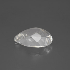 Topázio branco natural 6,90ct, formato de pêra, VVS-VS