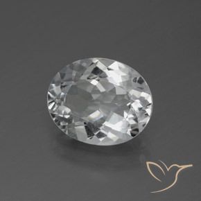 Topázio Branco claro Natural 3.70ct, oval, VS