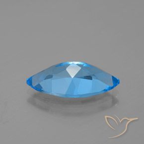 Topázio azul natural 4,33ct, marquise, VVS-VS