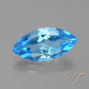 4.31ct Natural Azul Suíço Topázio, Marquesa, VVS-VS