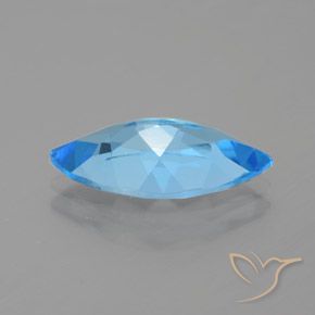 Topázio Azul Suíço Natural 4.31ct, Marquesa, VVS-VS