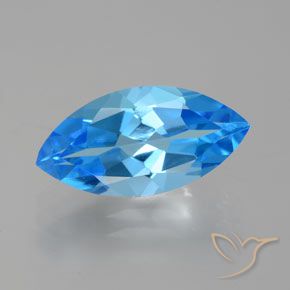 4.71ct Natural Azul Suíço Topázio, Marquesa, VVS-VS
