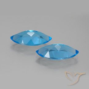 Pedras preciosas de Topázio Azul Suíço natural de 8.87 ct, Marquesa, VVS