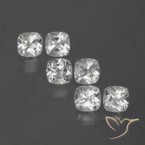 3.19ctw Natural Branco Topázio, Almofada, VVS-VS