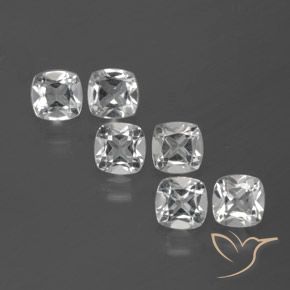 2.82ctw Natural Branco claro Topázio, Almofada, VVS-VS