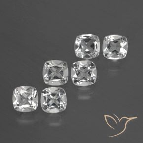 Pedras preciosas de Topázio Branco claro natural de 2.82 ct, Almofada, VVS-VS