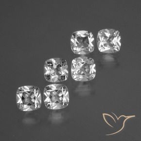 Pedras preciosas de Topázio Branco claro natural de 3.07 ct, Almofada, VVS-VS