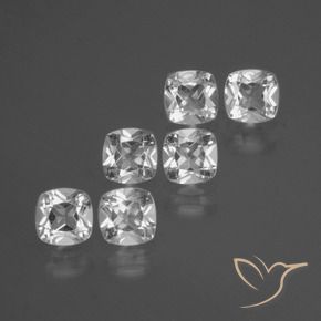 Pedras preciosas de Topázio Branco claro natural de 2.97 ct, Almofada, VVS-VS