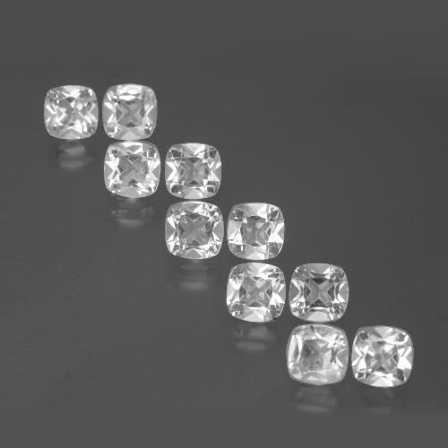 Pedras preciosas de Topázio Branco natural de 4.65 ct, Almofada cortada, VVS-VS