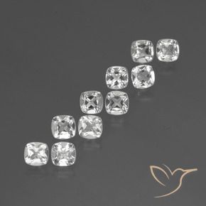 Pedras preciosas de Topázio Branco natural de 4.66 ct, Almofada, VVS-VS
