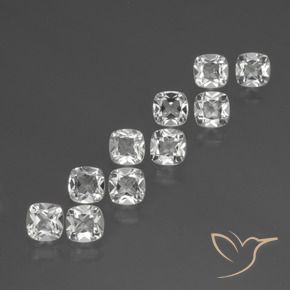 Pedras preciosas de Topázio Branco natural de 4.79 ct, Almofada, VVS-VS