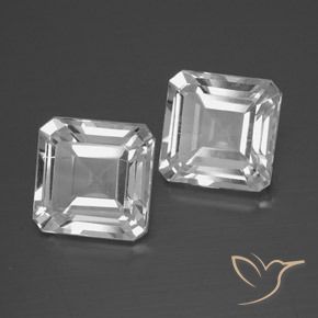 Pedras preciosas de Topázio Branco claro natural de 6.11 ct, Corte Octógono / Esmeralda, VS
