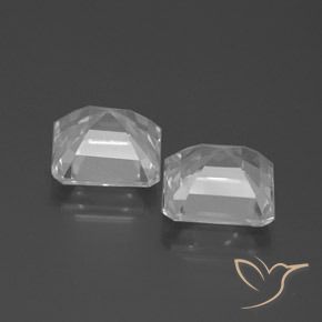 Pedras preciosas de Topázio Branco claro natural de 6.11 ct, Corte Octógono / Esmeralda, VS