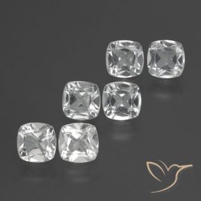 Pedras preciosas de Topázio Branco claro natural de 2.79 ct, Almofada, VVS-VS