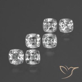 Pedras preciosas de Topázio Branco claro natural de 2.92 ct, Almofada, VVS-VS