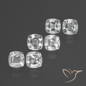 Pedras preciosas de Topázio Branco natural de 2.89 ct, Almofada, VVS-VS