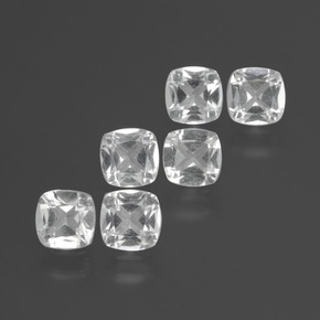 Pedras preciosas de topázio branco natural de 2,60 ct, almofada cortada, VVS-VS