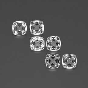 Pedras preciosas de topázio branco natural de 2,75 ct, almofada cortada, VVS-VS