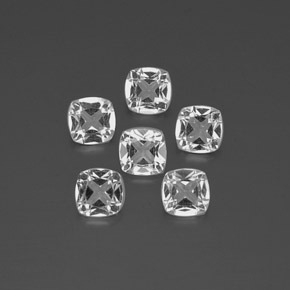 Pedras preciosas de topázio branco natural de 2,75 ct, almofada cortada, VVS-VS