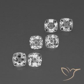 2.91ctw Natural Branco Topázio, Almofada, VVS-VS